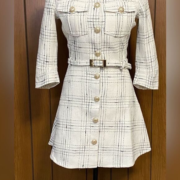 Generation Love June Tweed Checkered Minidress size S - Picture 7 of 14